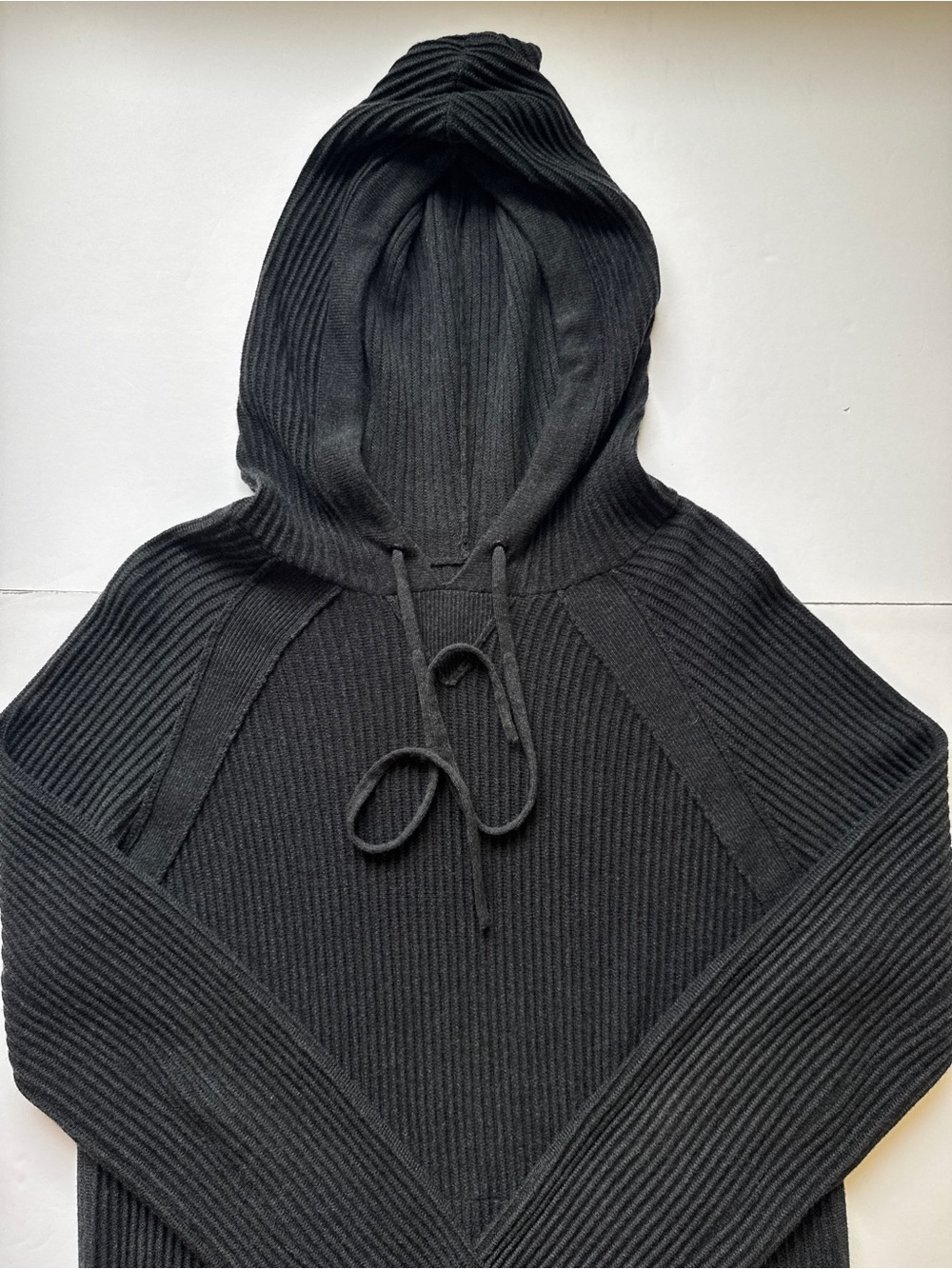 Weston Jon Boucher Men's Black Dune Ottoman Knit Luxury Hoodie With Silk Wool S - Picture 12 of 15